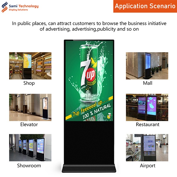 65 inch Floor Stand Touch Screen LCD Digital Signage Display